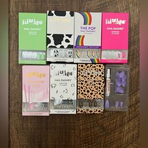 Red Aspen Nail Dashes Bundle (+ extra press on nails)